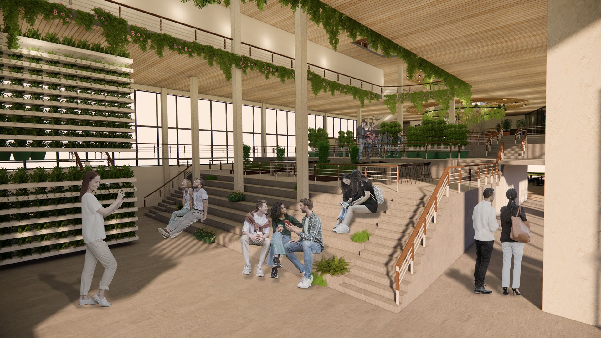 Agri-Shelter, an agriculture learning centre with homeless shelter - Hydroponic Learning Collaborative Stair.jpeg