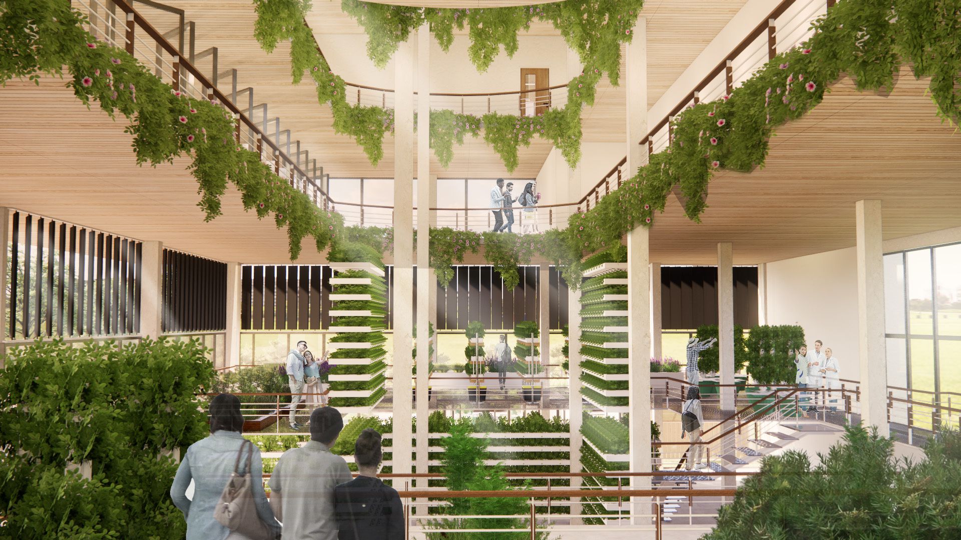 Agri-Shelter, an agriculture learning centre with homeless shelter - Hydroponic Learning Terrace.jpeg
